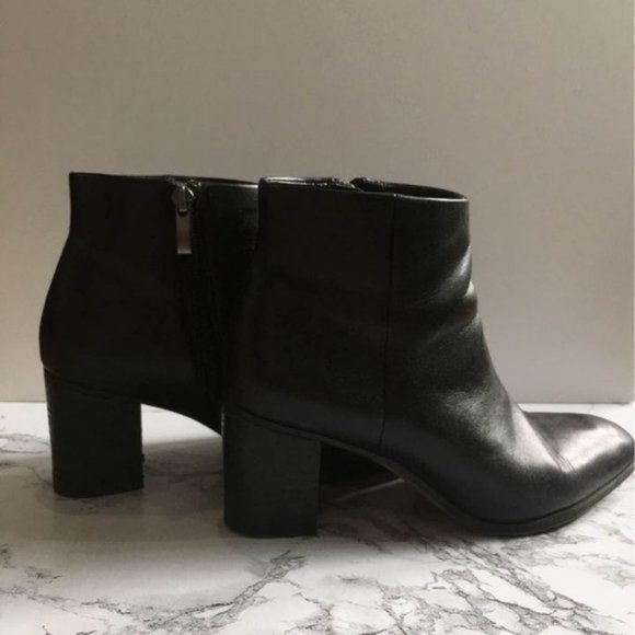 Leather Booties 2 3/4" Heel Boots - Franco Sarto - Picture 3 of 7